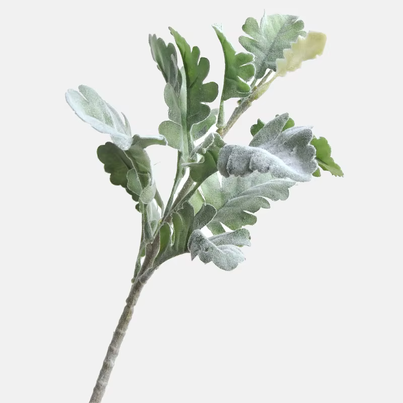 HprognSilver-Plantes vertes artificielles pour la décoration de la maison, chrysanthème du cuir chev