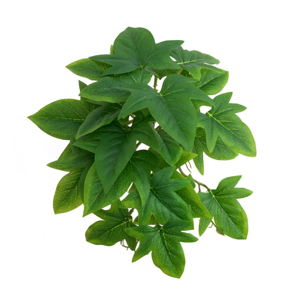 23 feuilles de plantes vertes artificielles, grande touche réelle, dos de tortue en soie, feuilles d