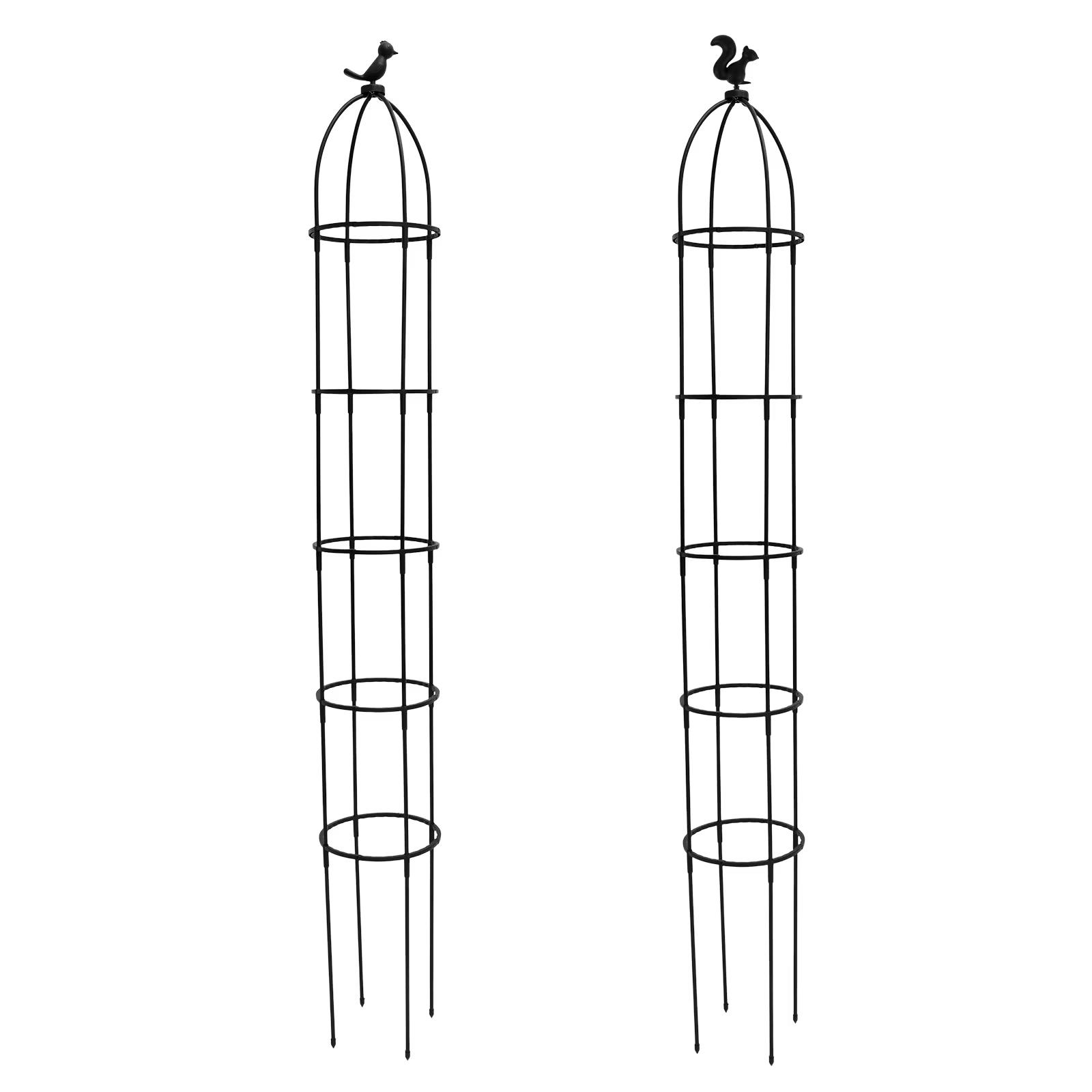 Lot de 2 obélisques de jardin pour plantes grimpantes, structure de support détachable pour plantes,