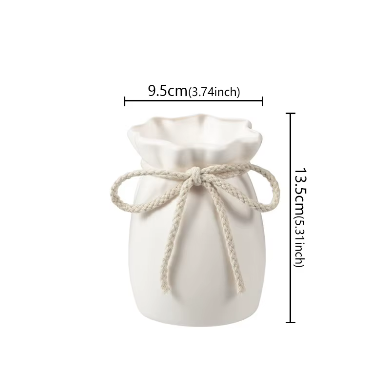 Vase à fleurs en plastique Design avec nœud, 1 pièce, Vase décoratif nordique d'art moderne utilisé 
