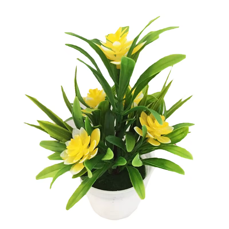 Pot de plantes à fleurs artificielles, simulation de fausses fleurs en plastique, décoration de mais