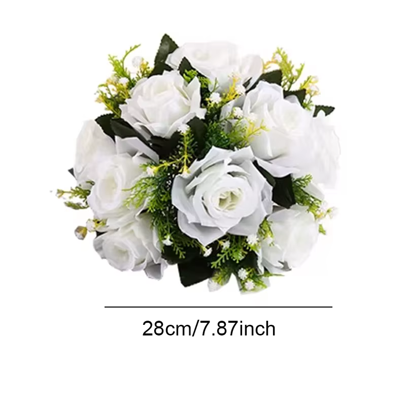 Uflower 30 cm boule de fleur de rose artificielle centre de table de mariage-décor à la maison d'évé