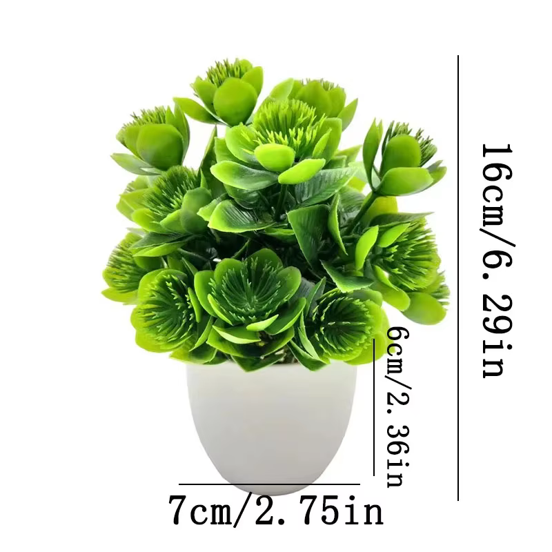 Bonsaï artificiel vert fausse plante plantes en pot décorations intérieures et extérieures de chambr