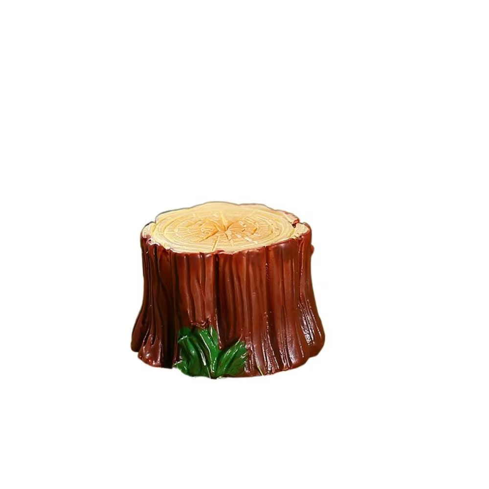 Accessoires en résine, Simulation mignonne de souche d'arbre, dessin animé, bricolage, petit souche 