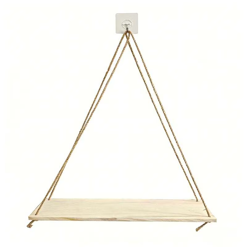Étagère murale suspendue en macramé, style bohème, étagères flottantes pour plantes, livres, décorat