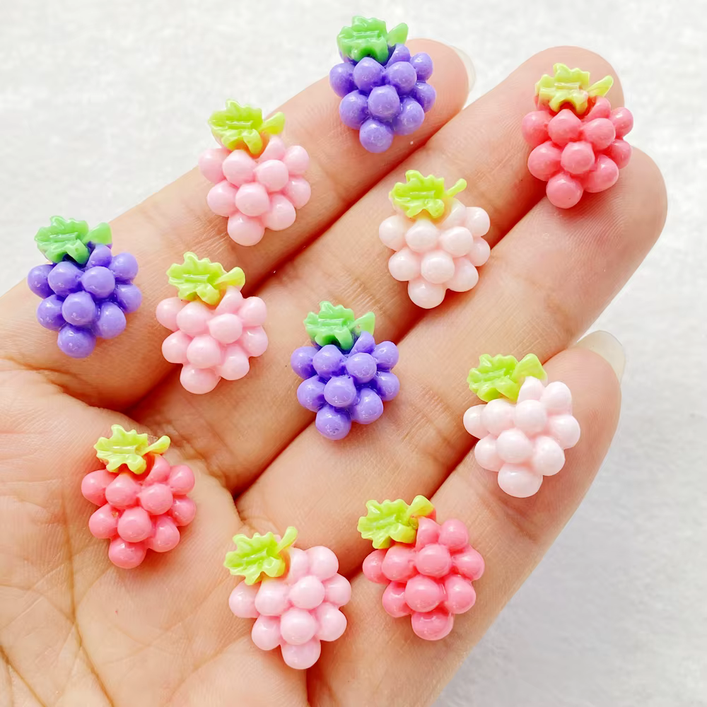 Raisins de fruits mignons en résine vibrante, 20 pièces, pour Scrapbooking, décoration de mariage et
