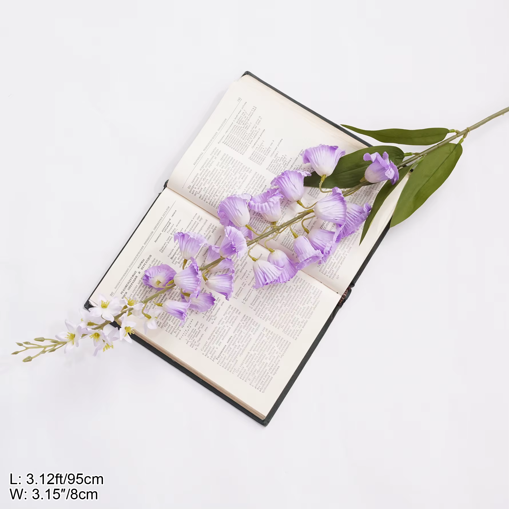 Fleur artificielle Angela A9991 en forme de campanule violette, idéale pour les arrangements floraux