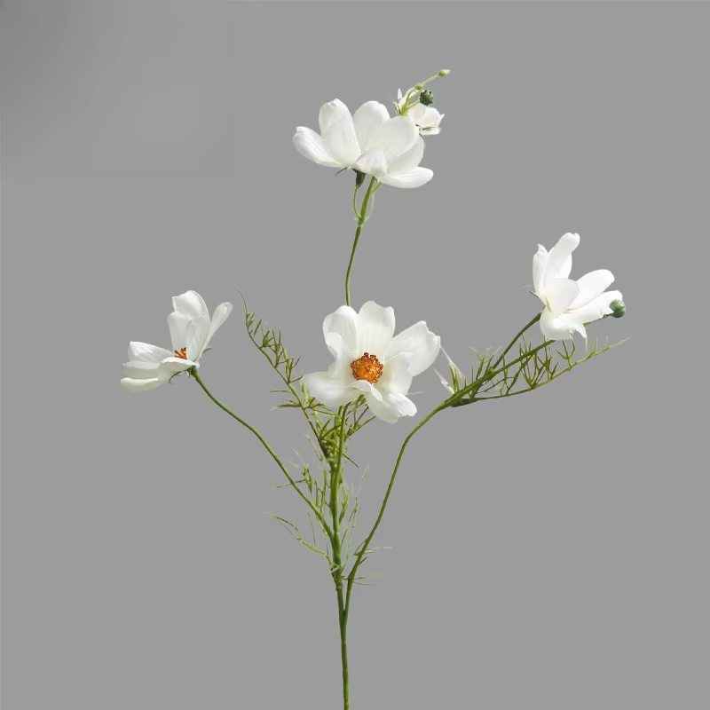 12 pièces de fleurs artificielles en soie de simulation de coreopsis, branche de coreopsis à 5 têtes