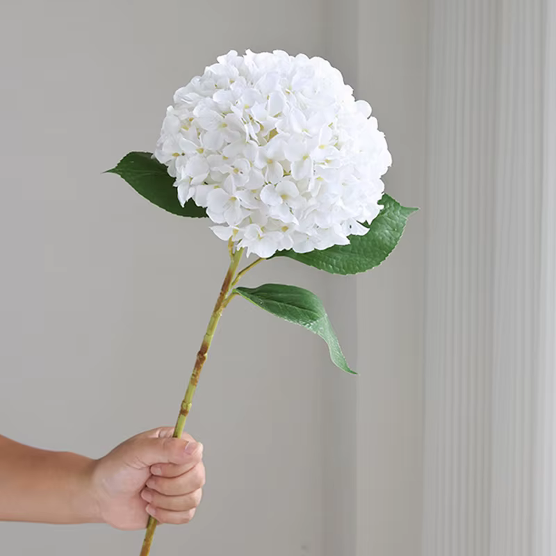 InjSimulation-Fleur d'hortensia de style européen, grande fleur d'hortensia pour sol de mariage