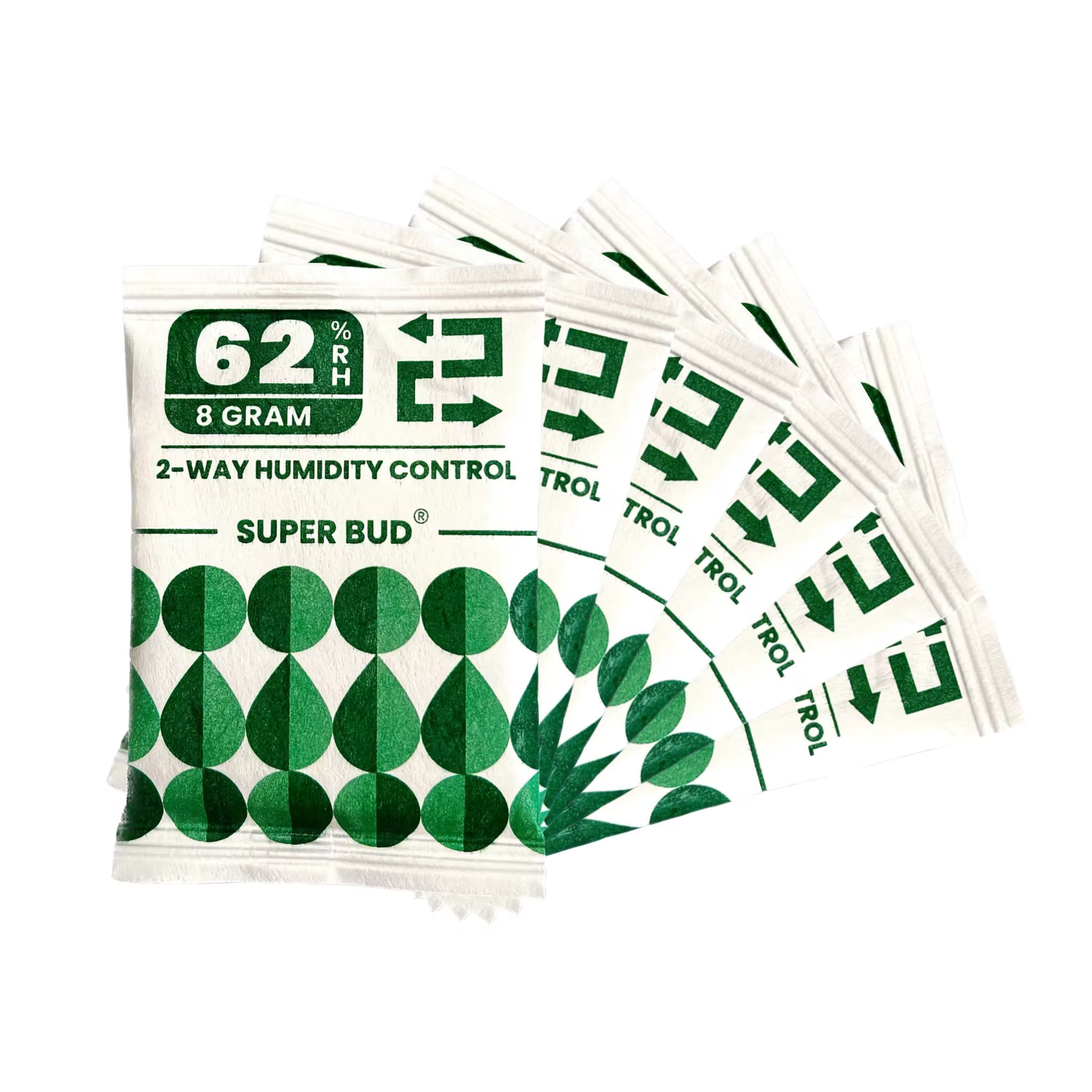 Packs de contrôle d'humidité à 2 voies, taille 4g/ 8g, 62% RH, paquets d'humidificateur, paquet d'éq