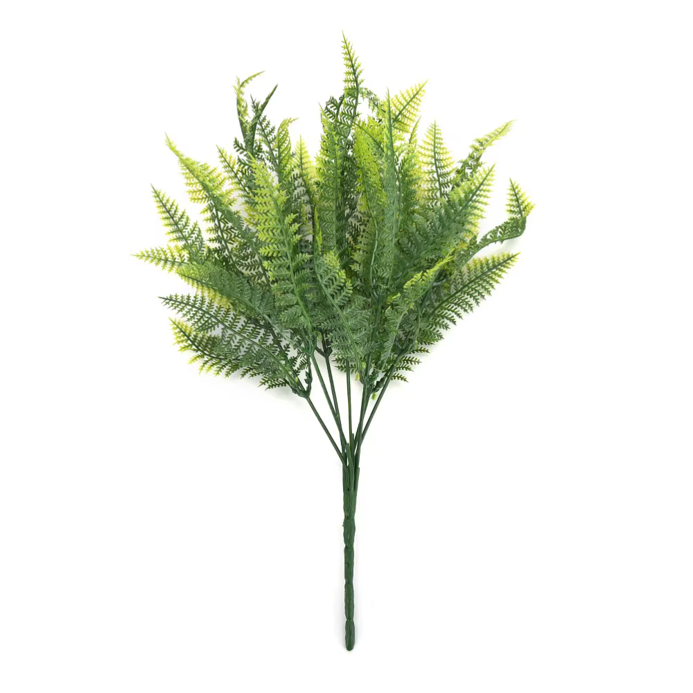 Plantes artificielles de fougère à 7 branches, vertes, accessoires photo, plante de fougère artifici