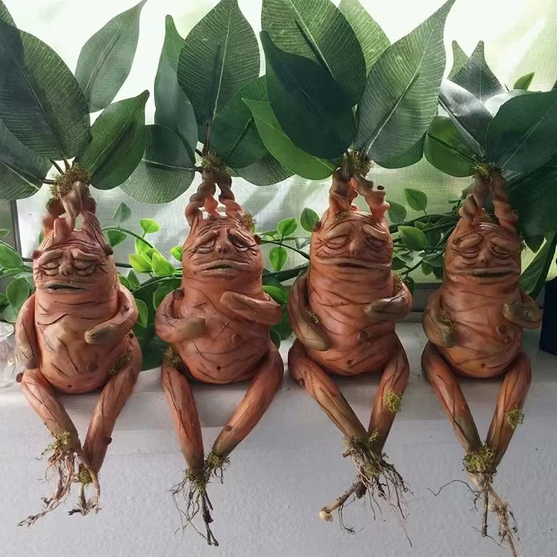 Mandrake herbe résine Statue paysage ornement Art Figurine artisanat pour jardin extérieur cour salo