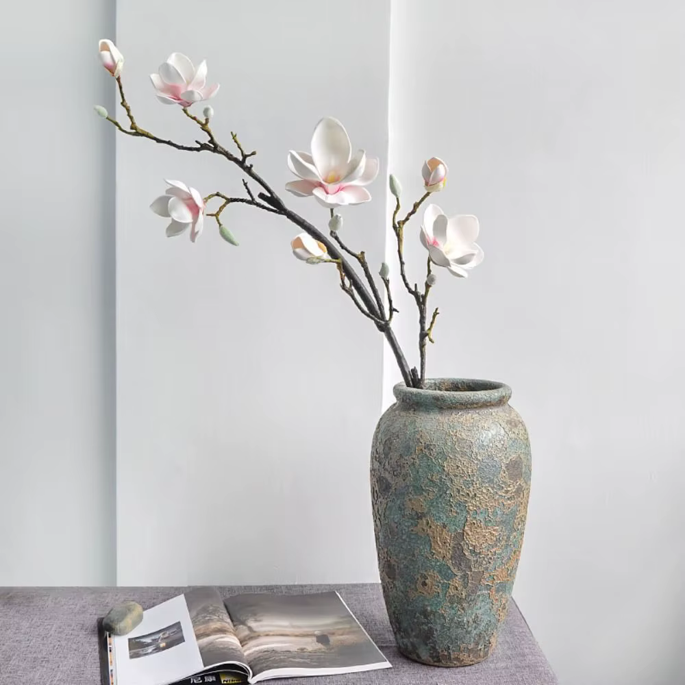 Simulation de haute qualité grande Magnolia artificielle de luxe fleur de Magnolia artificielle gran
