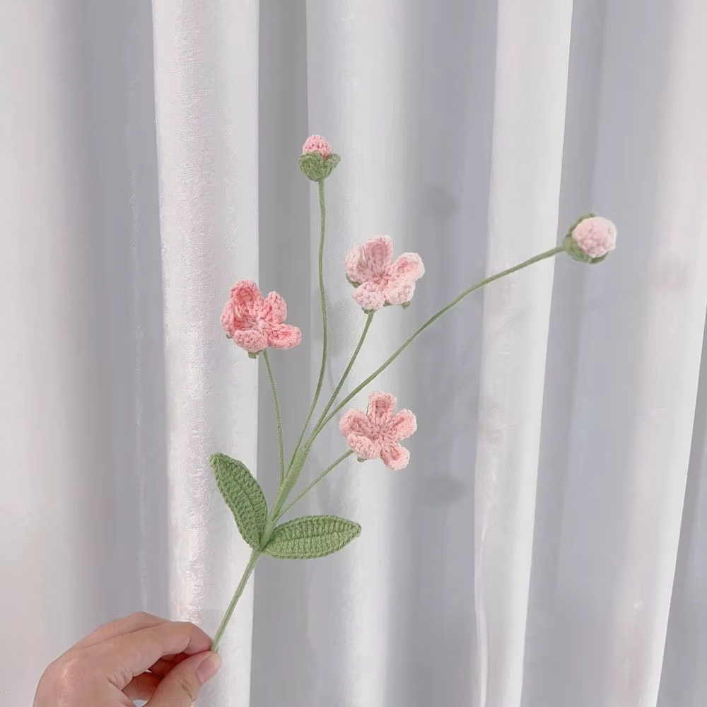 Bouquet de fleurs DIY mignonnes, fleurs au crochet, décoration de mariage et de maison, cadeaux, fle