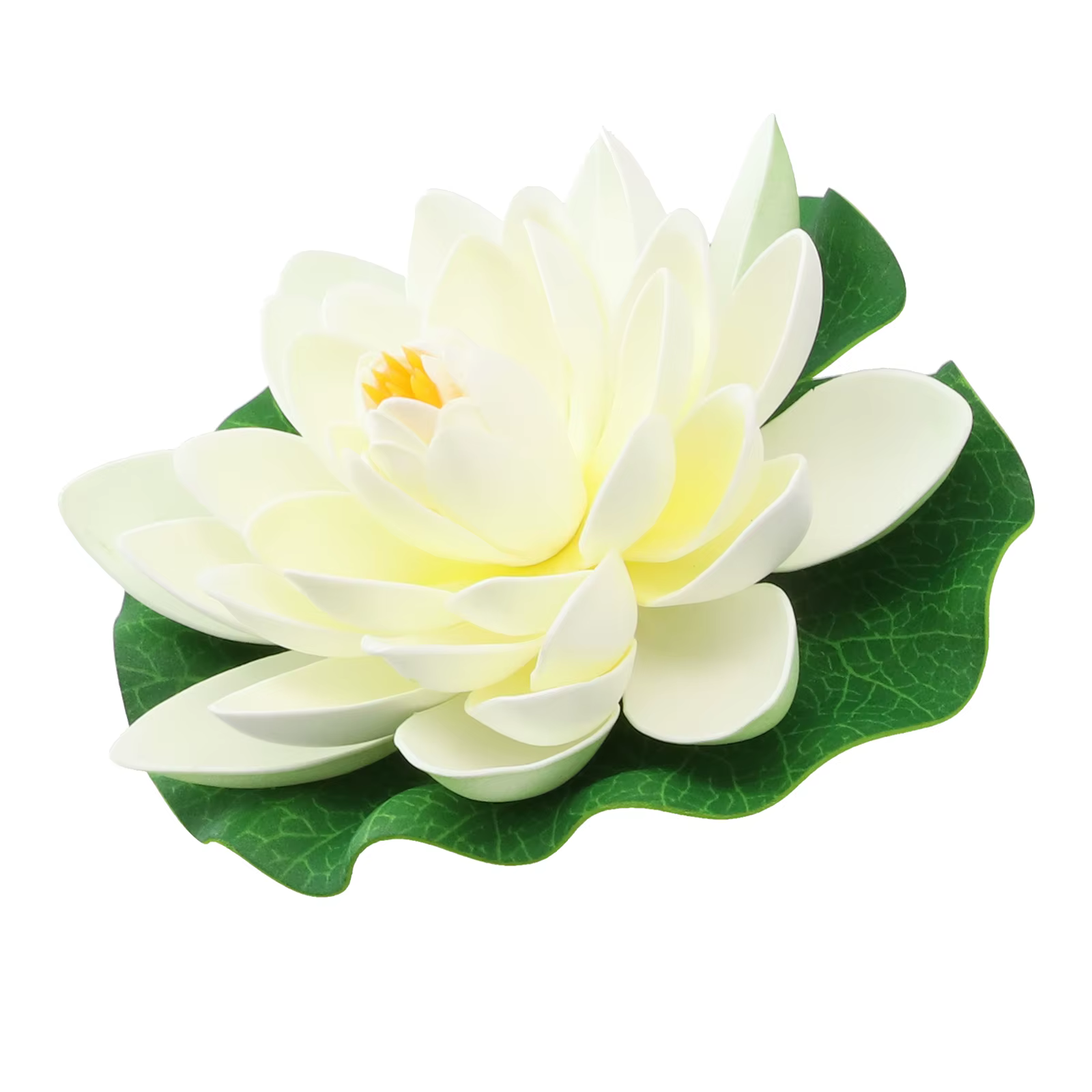 Fleur de lotus flottante artificielle de 18 cm pour aquarium, bassin, réservoir de poissons, piscine