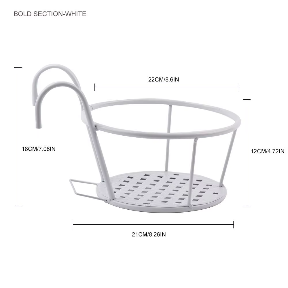Présentoirs d'art en fer pour la décoration, paniers, pot de fleur, plantes de balcon, supports rond