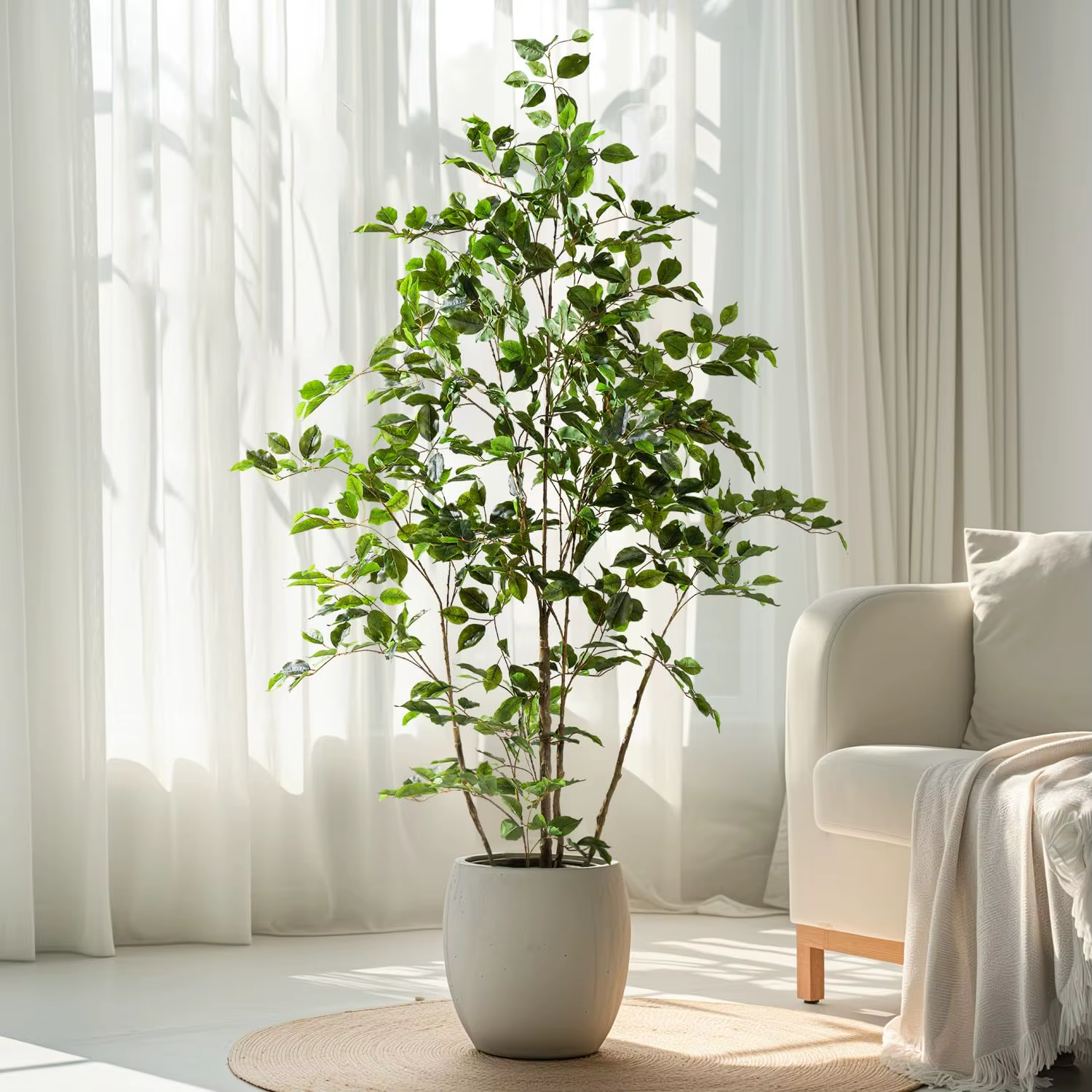 Ficus artificiel à faible entretien - Profitez d'une beauté persistante toute l'année, sans arrosage