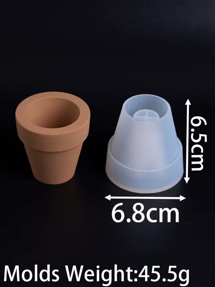 Moule en silicone pour pot en terre cuite, fabrication artisanale DIY, pour plâtre, résine, bougies,