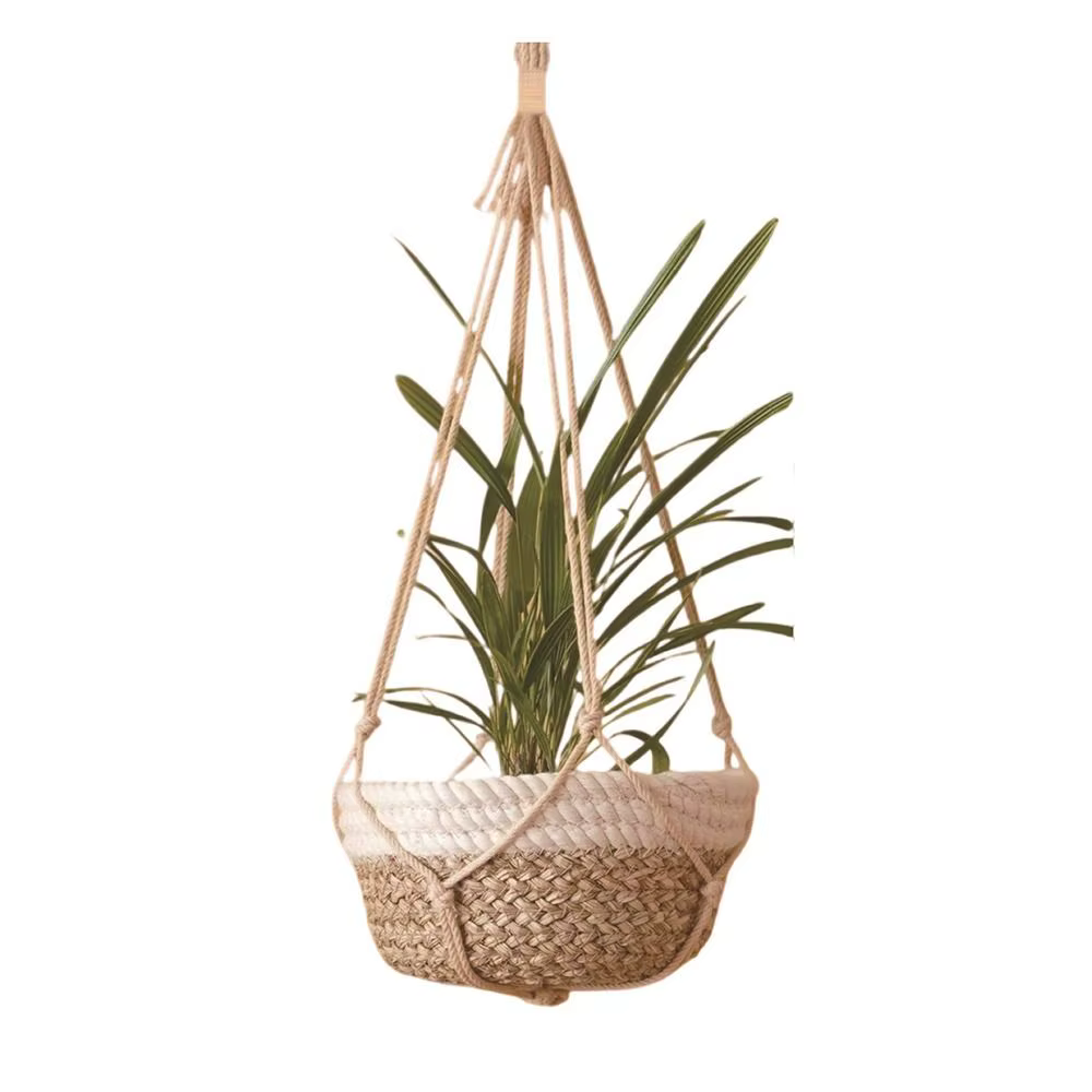 Porte-plantes en macramé pour salon intérieur, balcon, décoration de jardin, panier suspendu fait ma