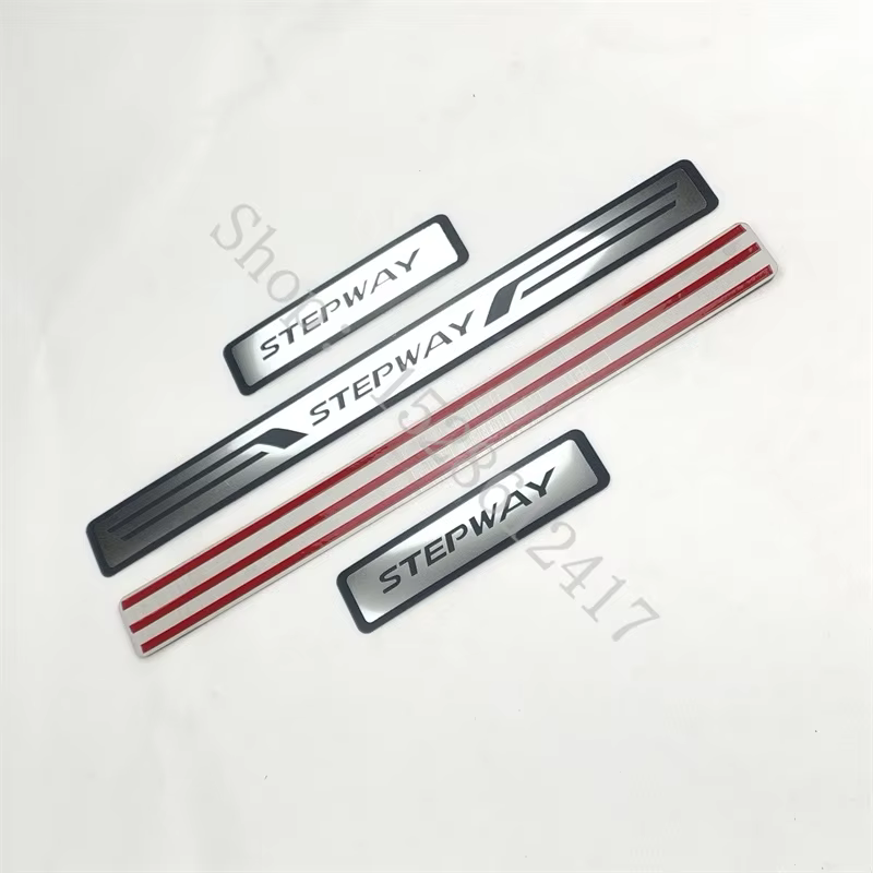 Pour Dacia Sandero 2 Stepway 2013~2024 Accessoires de voiture Plaques de protection de seuil de port