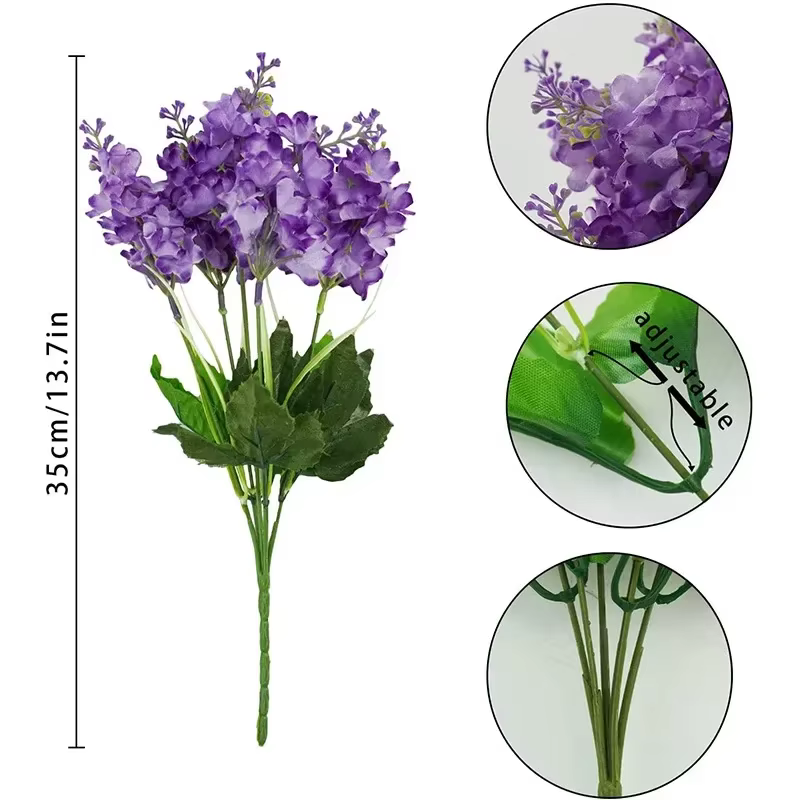 Fausses Fleurs Blanches Artificielles, pour l'Extérieur, pour le Jardin, Porche, Fenêtre, Boîte, Déc