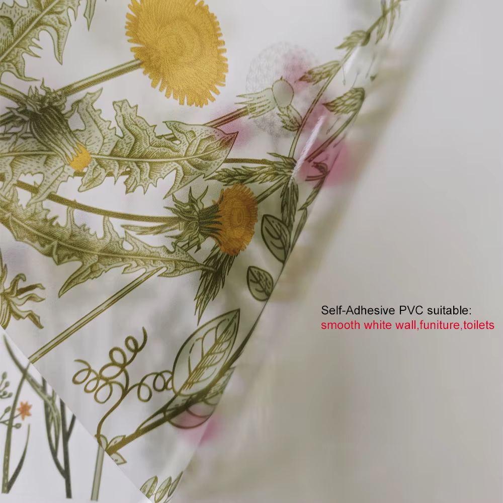 Autocollants muraux de fleurs sauvages pour dosseret de cuisine, autocollant de bordure murale botan
