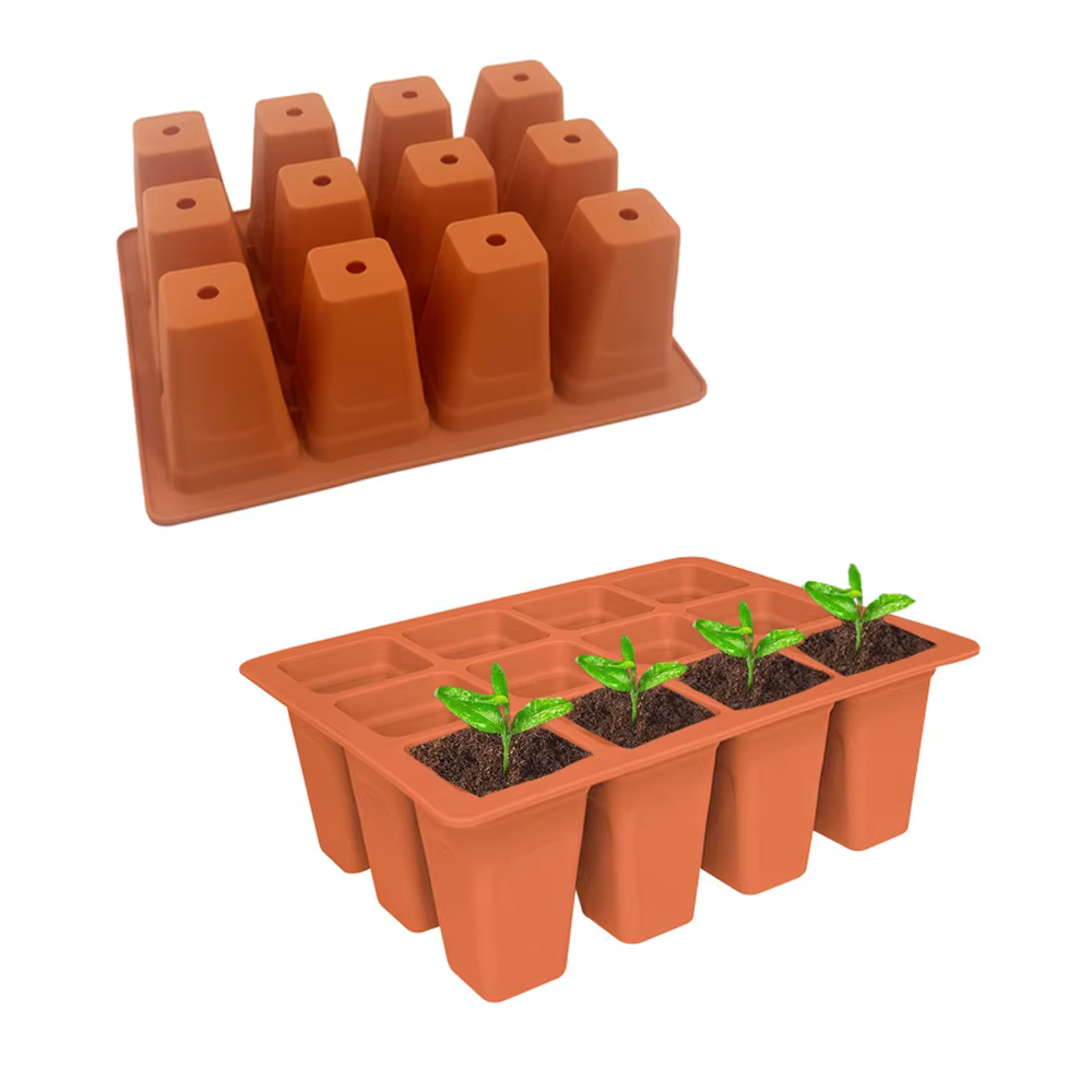 Plateaux de démarrage de graines en Silicone, plateau de démarrage de graines réutilisable, plateau 