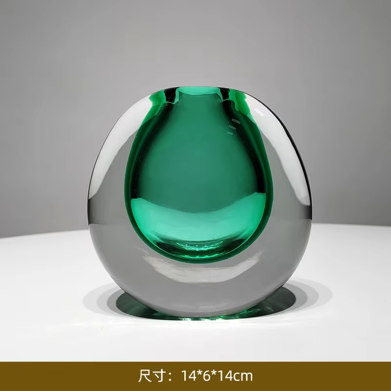 Vase à fleurs glacé Chic avec Design de gouttelettes, pour décoration de salon et de Table à manger,