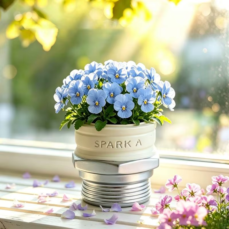 Jardinière bureau industrielle en forme noix, Pot fleurs succulentes en résine pour petites plantes,