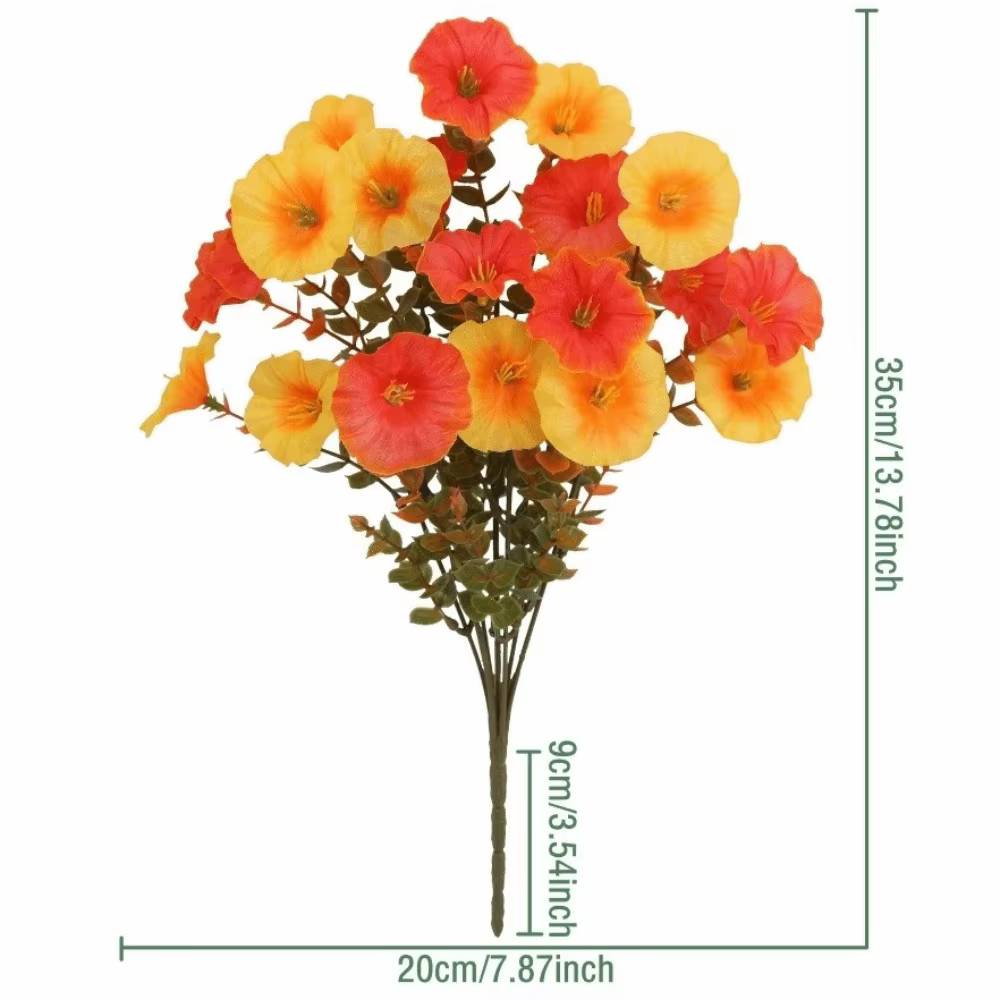 Plantes artificielles, fausses fleurs de primula, décoration d'automne, bouquet réaliste d'eucalyptu