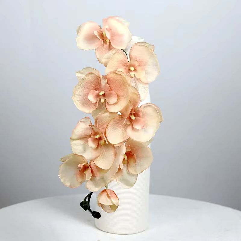 Orchidée papillon d'automne en soie, 70CM, 8 têtes, fleur artificielle, décoration de mariage d'hôte