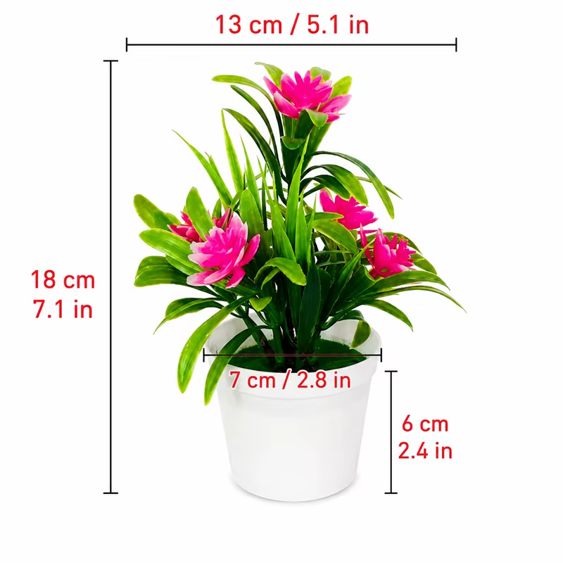 Mini-bonsaï de fleurs artificielles en pot pour décoration de table, de maison, de salle, de salle d