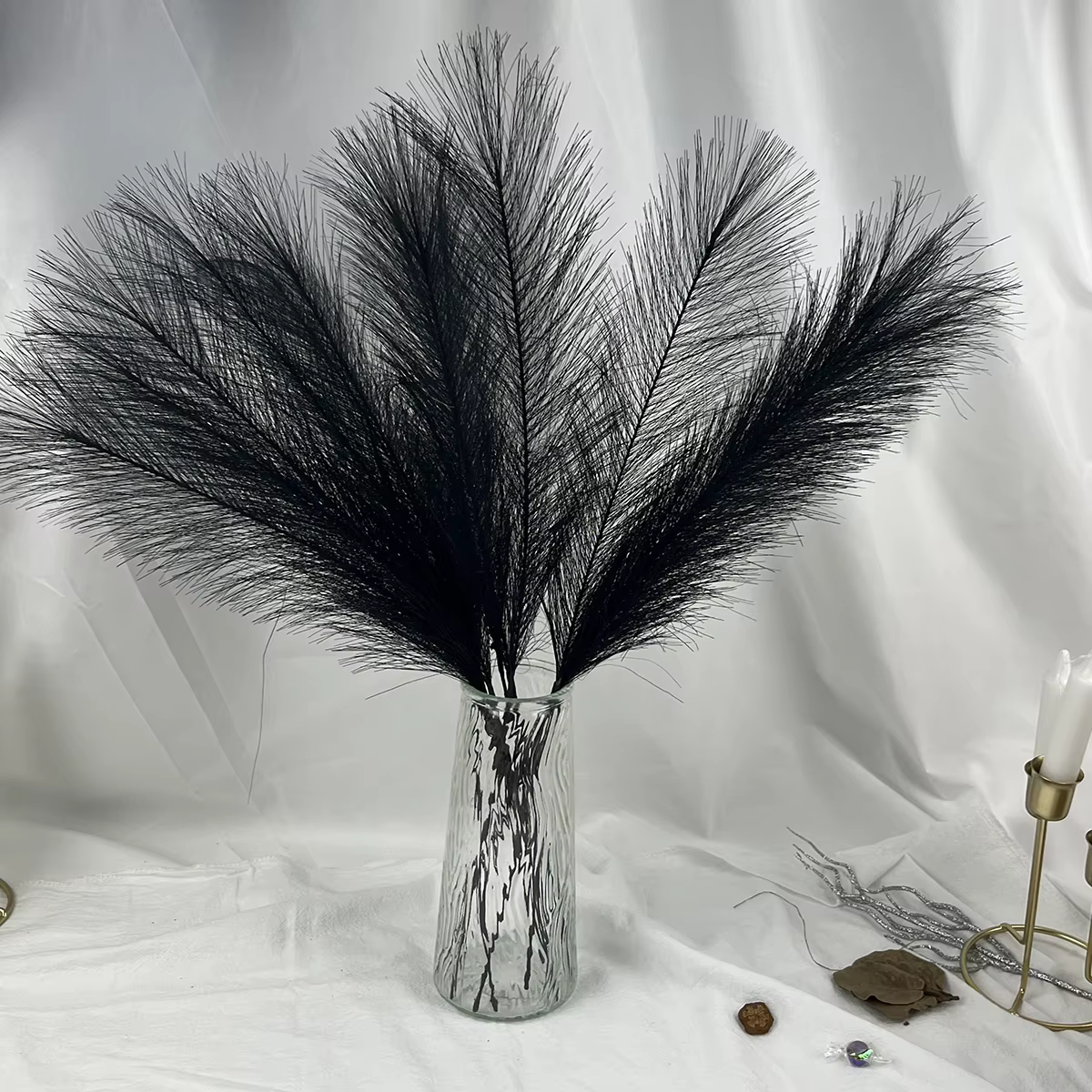 7 pièces moelleux Pampas herbe Boho décor fleur fausse plante roseau simulé fête de mariage décorati