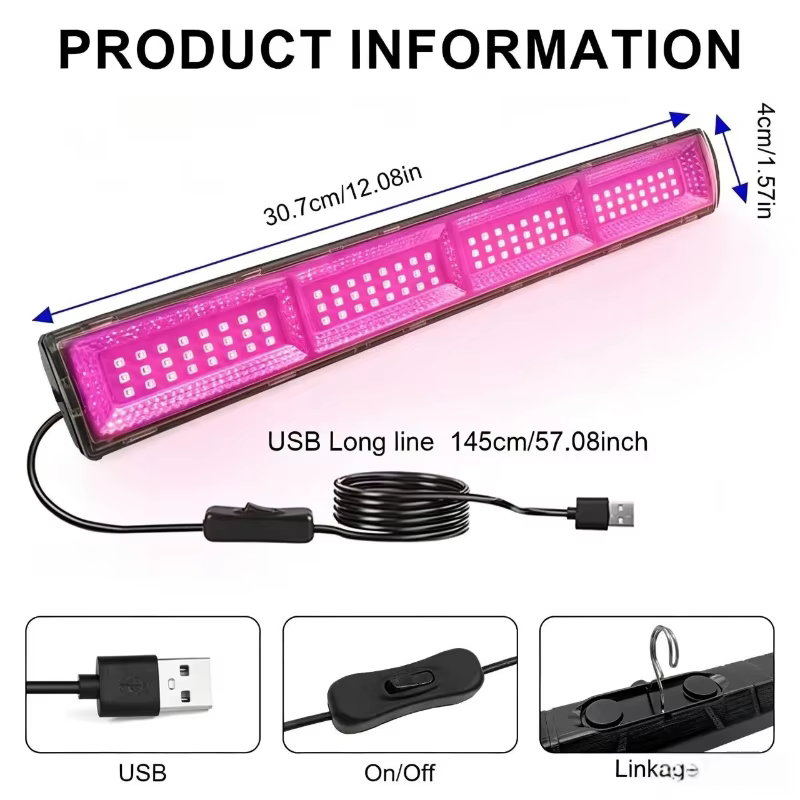 Lampe de projection améliorée USB 5V pour la croissance des plantes, lumière bleue de beauté, lumièr