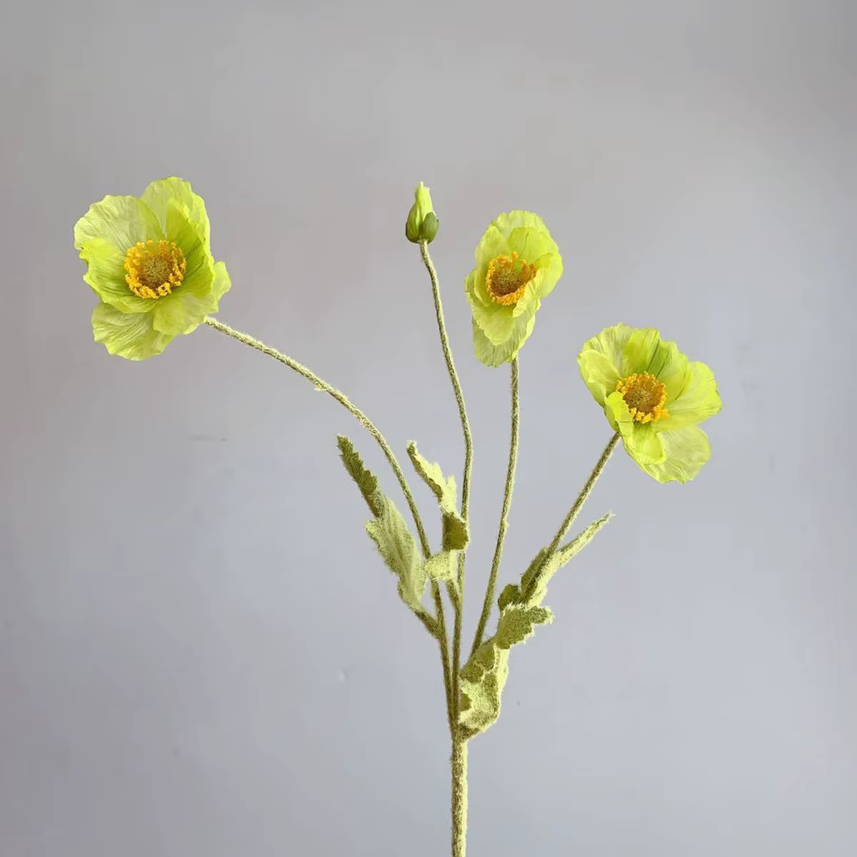 Décoration en tissu floqué, tiges magnifiques, toucher réaliste, plantes artificielles en soie, faus