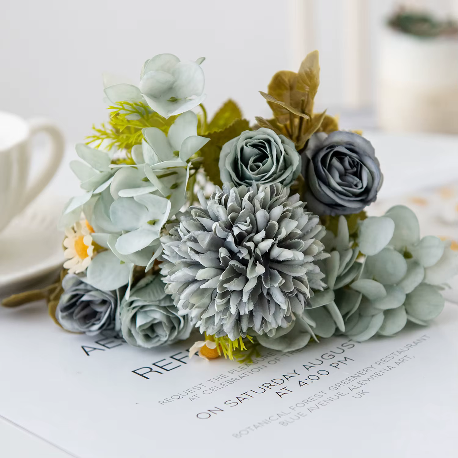Fleurs artificielles De Mariage Maison Chambre Décor De Table Bouquet De Mariée Jardin YardFake Soie