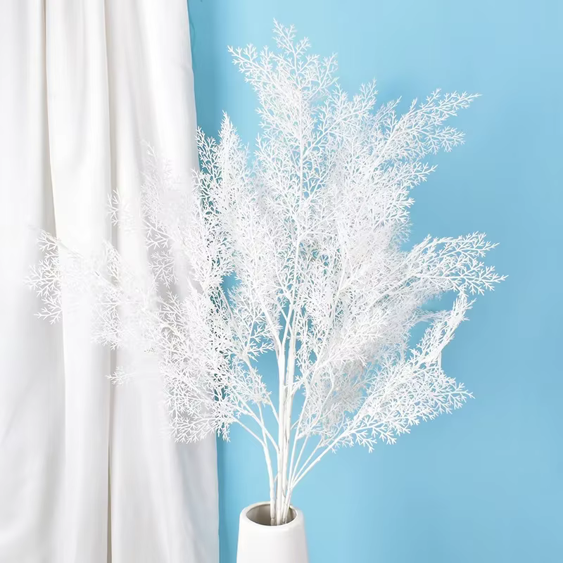 Fleur artificielle brumeuse 6 fourchettes, Arrangement de décoration de maison de mariage, Guide de