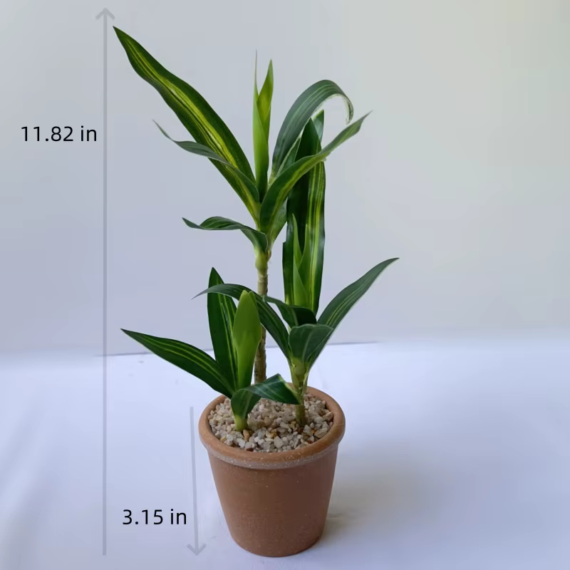 Plante artificielle en bambou porte-bonheur, pot vert, jardin, extérieur, salon, bureau, espace esth