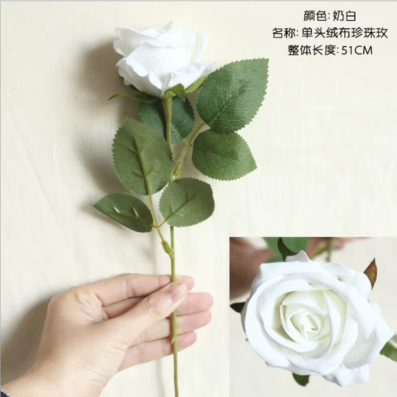 10PCS Fleurs Artificielles Rose Bouquet Vase Décoration de La Maison Accessoires Bricolage Photo Acc