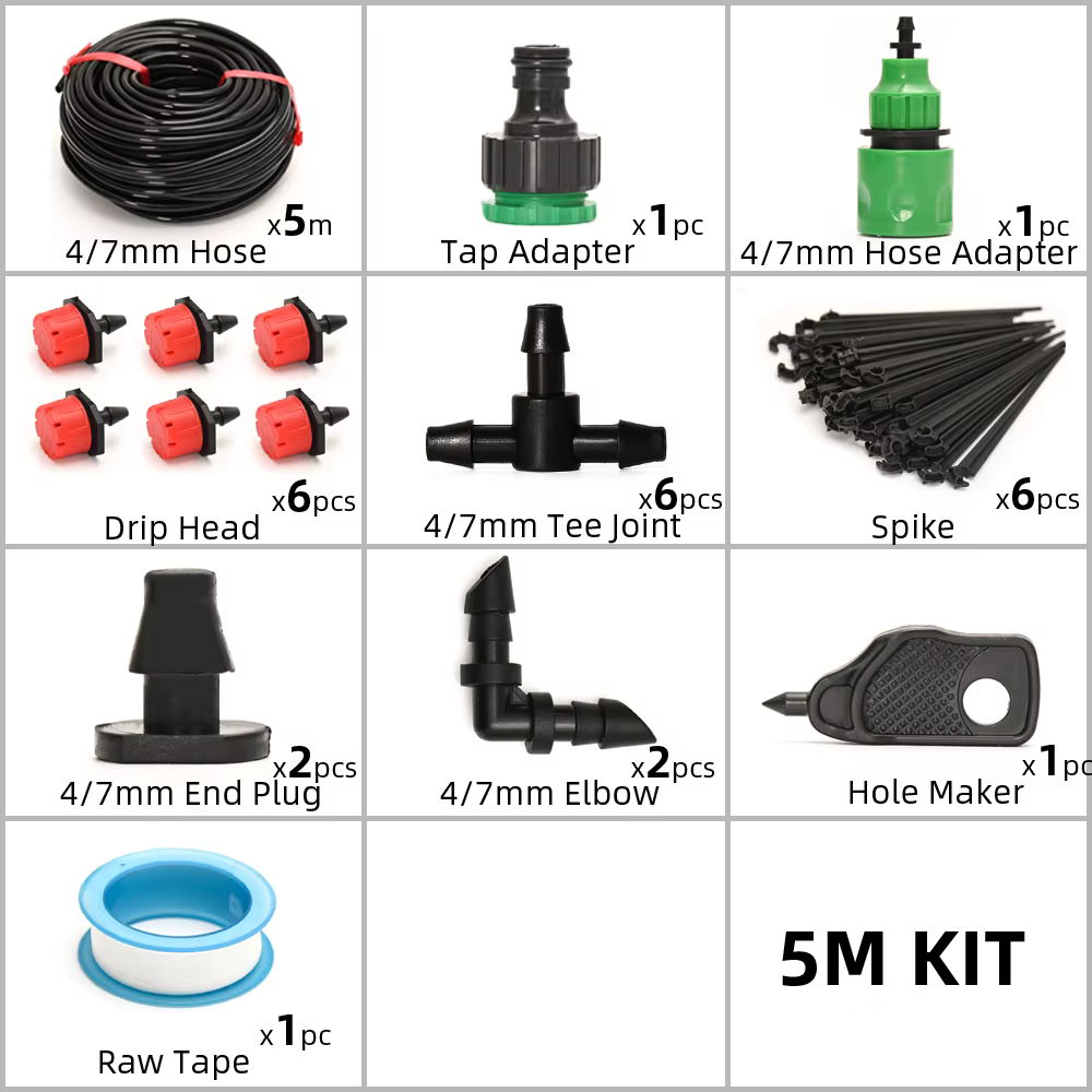 Système d'irrigation goutte à goutte 5M-60M, ensemble d'arrosage pour plantes, Kits d'arrosage, gout