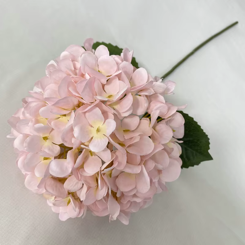 Beaux fleurs artificielles en soie 58cm, Bouquet de fleurs d'hortensia pour fête à domicile, décorat