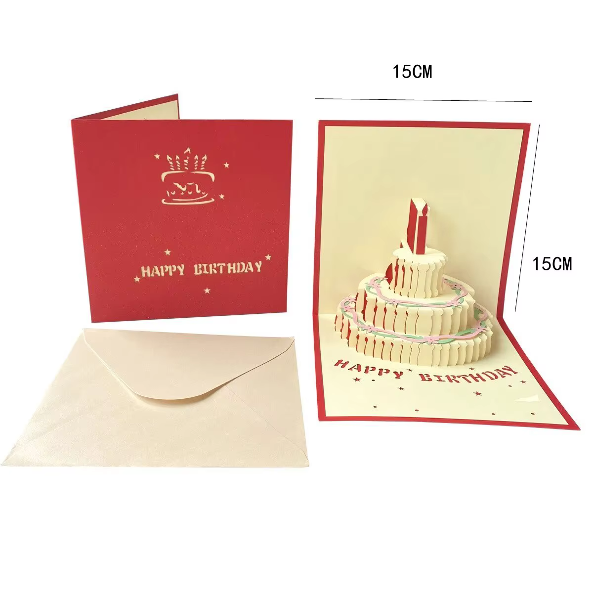 Cartes Pop-Up 3D fleurs carte d'anniversaire cadeaux d'anniversaire carte postale érable cerisier In