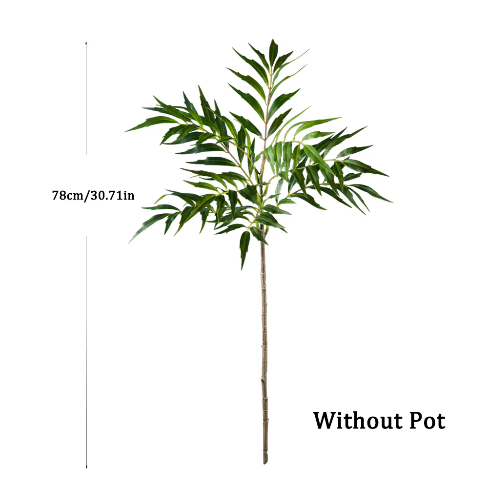 Grands plantes Nandina artificielles 78-140cm, palmier en plastique, fausses feuilles de bambou vert