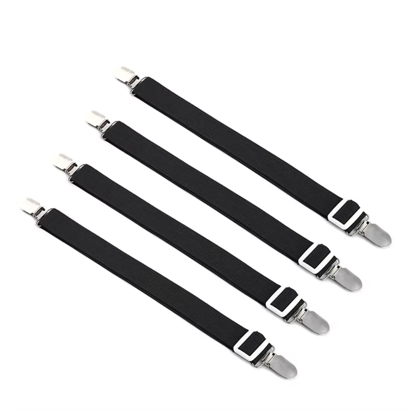 Attaches de drap de lit réglables, 4 pièces, sangles élastiques pour housse de matelas, support d'an
