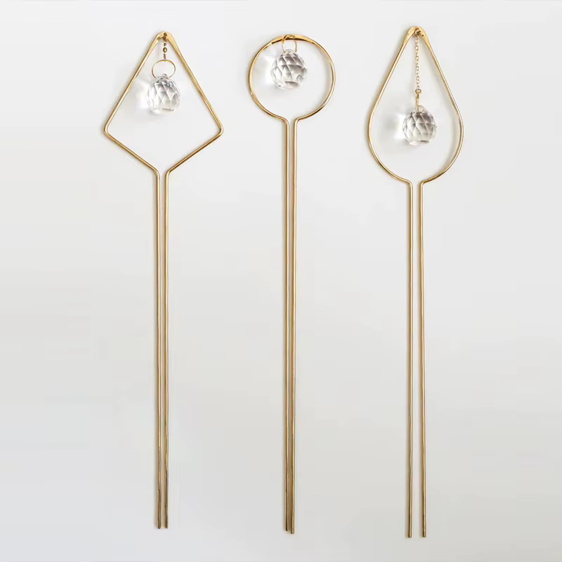 Piquets de plantation en cristal, décoration de jardin, lot de 3