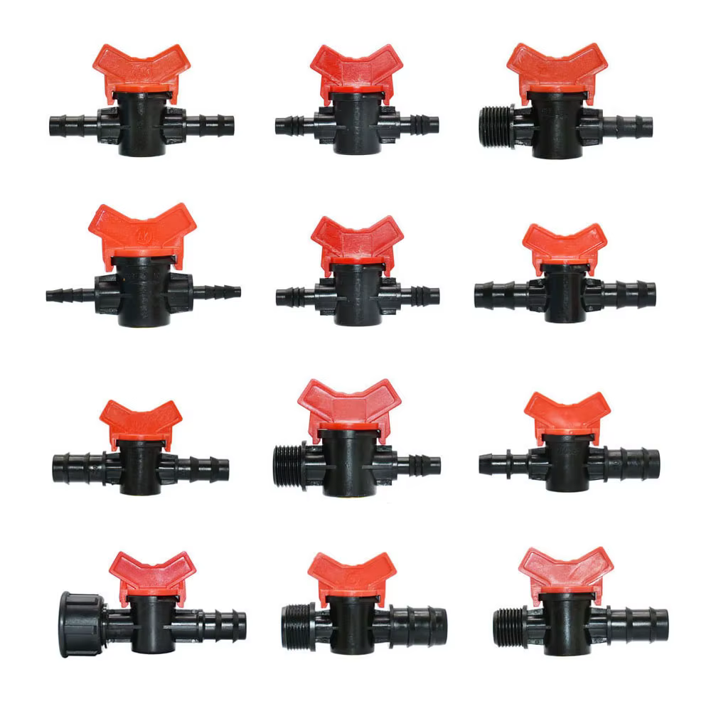 Mini Valve barbelée pour tuyau de jardin, connecteurs barbelés avec filetage de 1/2 3/4 pouces, racc