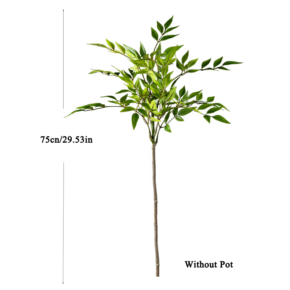Arbre artificiel Nandina de 75-140 cm, plantes de palmier artificielles, plantes de bambou vertes en