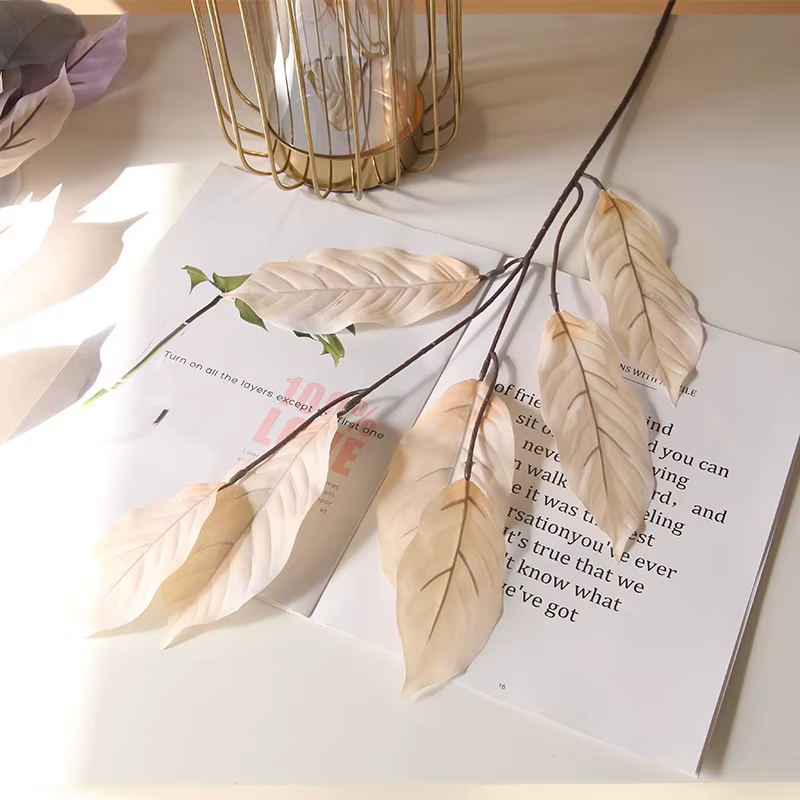 Silk Artificial Willow Bouquet Fake Green Leaves for Wedding Home Garden Vase Decoration Jungle Part
