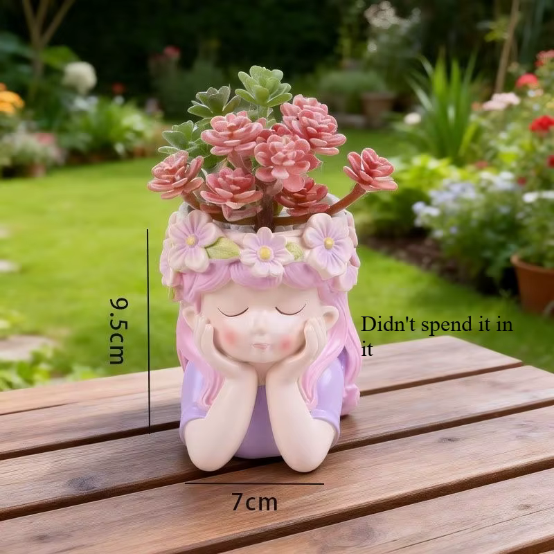 Joli pot de fleurs créatif en résine, de luxe, haut de gamme, pour la maison, pour la stabilité émot