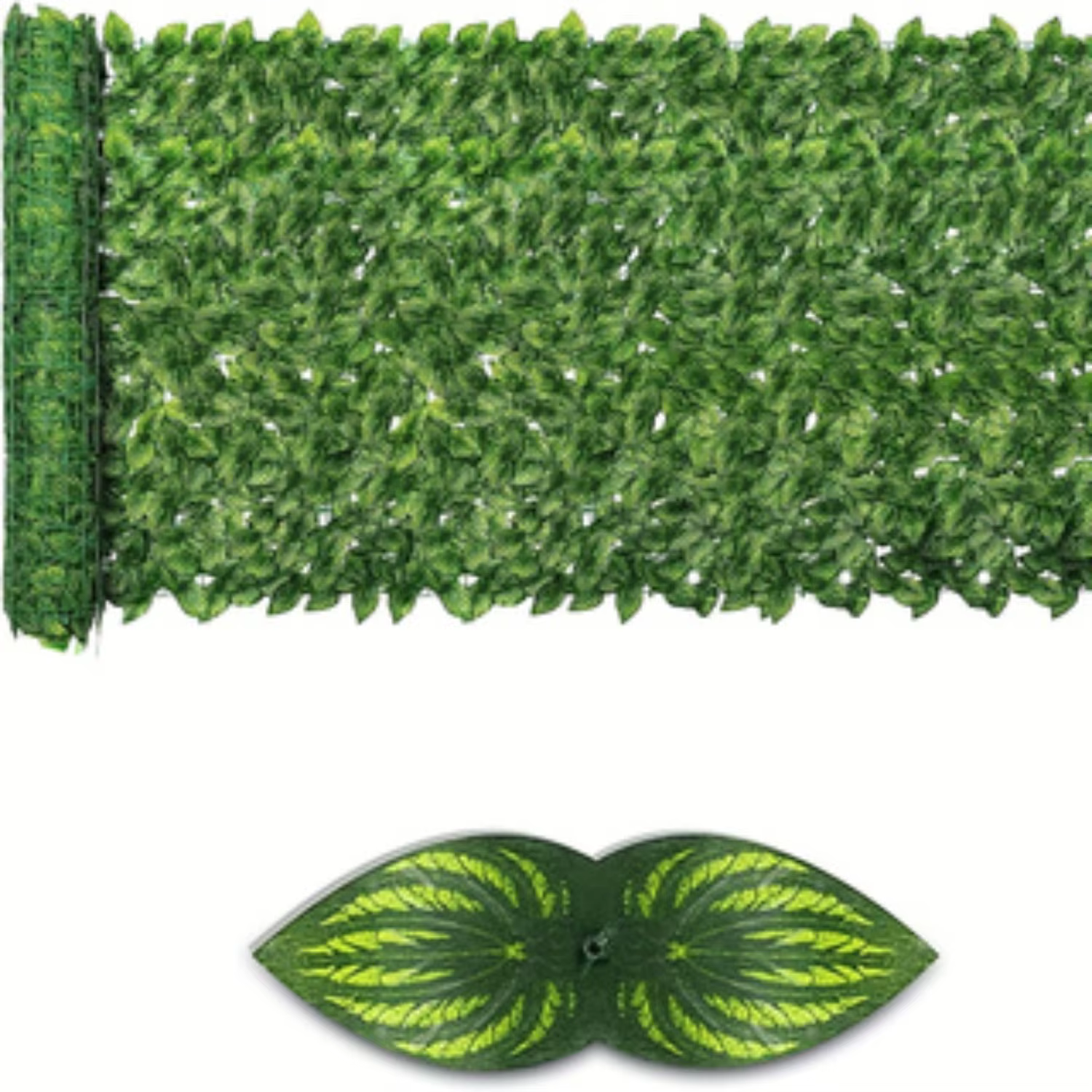 Écran de clôture en lierre artificiel, fausse plante grimpante, haie de protection pour la décoratio